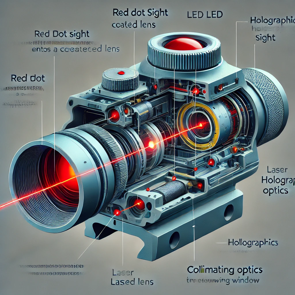 Red dot sights vs holographic sights infographics