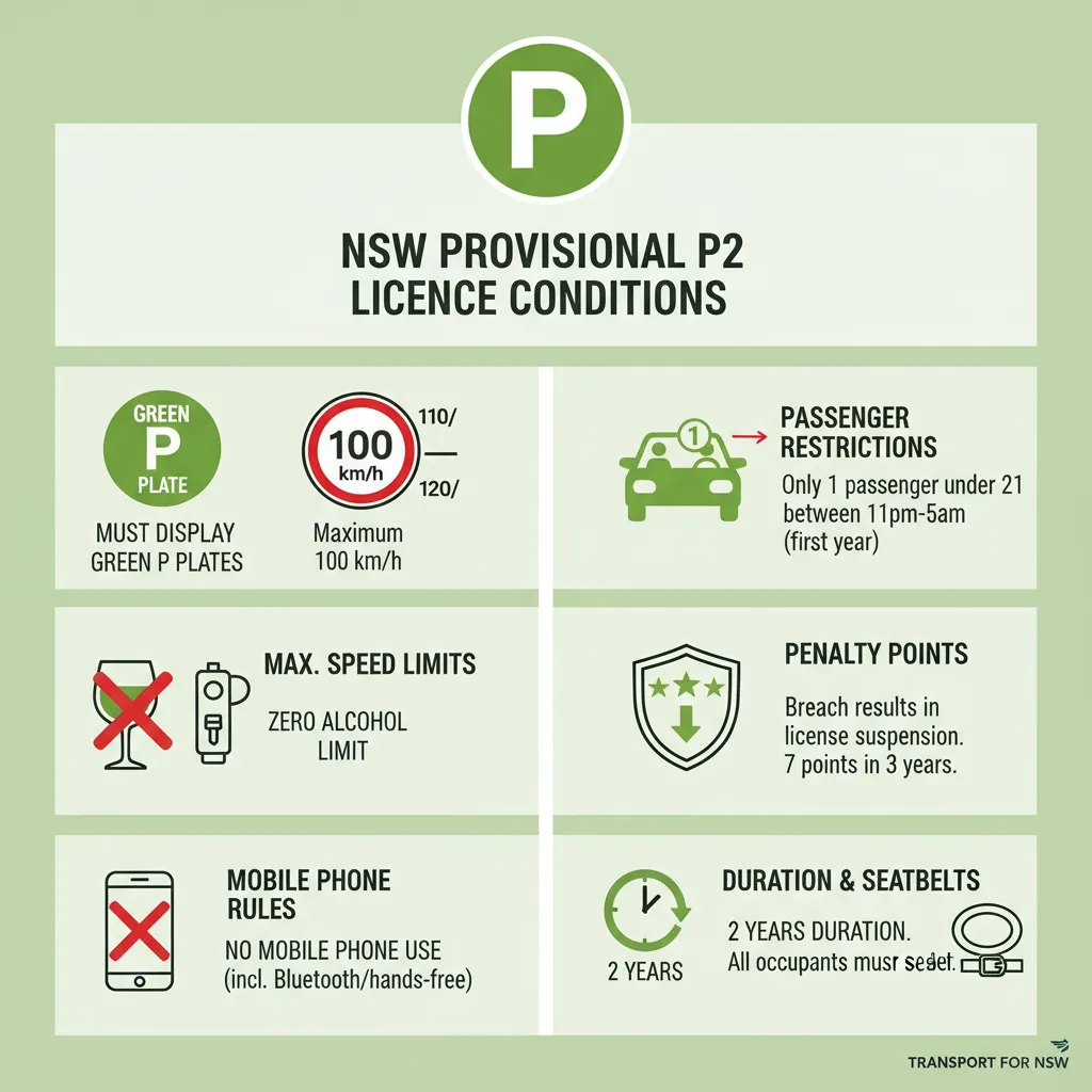 Provisional P2 Licence Conditions