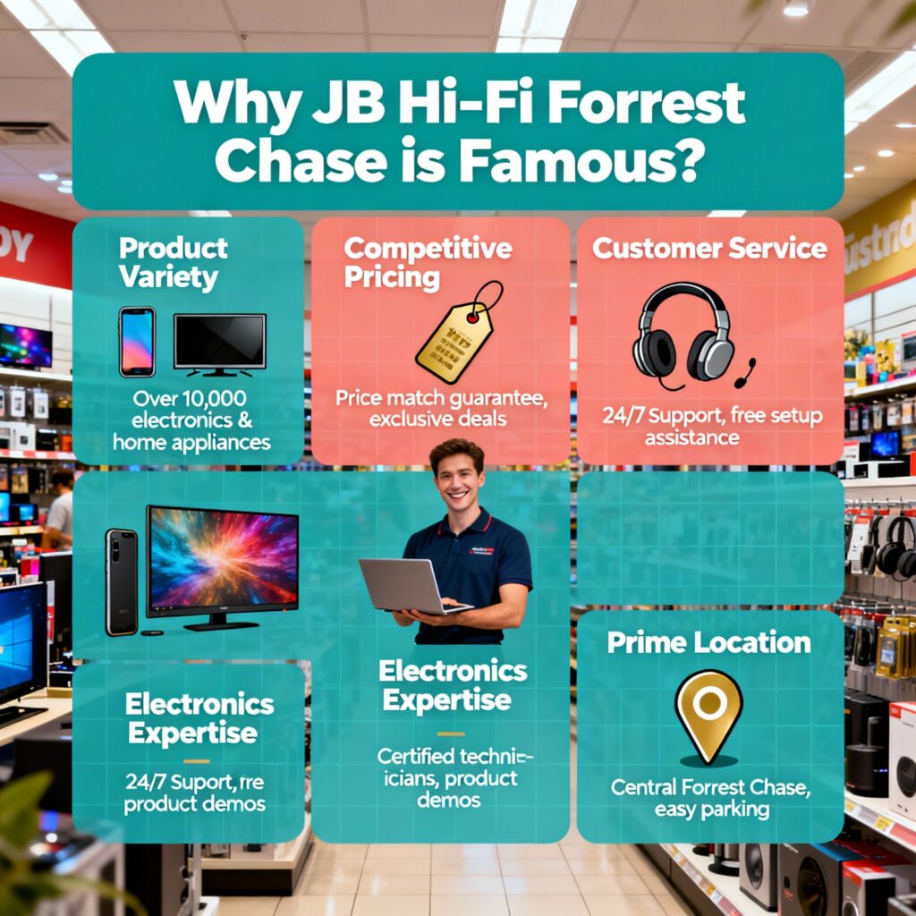 why JB Hi-Fi Forrest Chase is famous