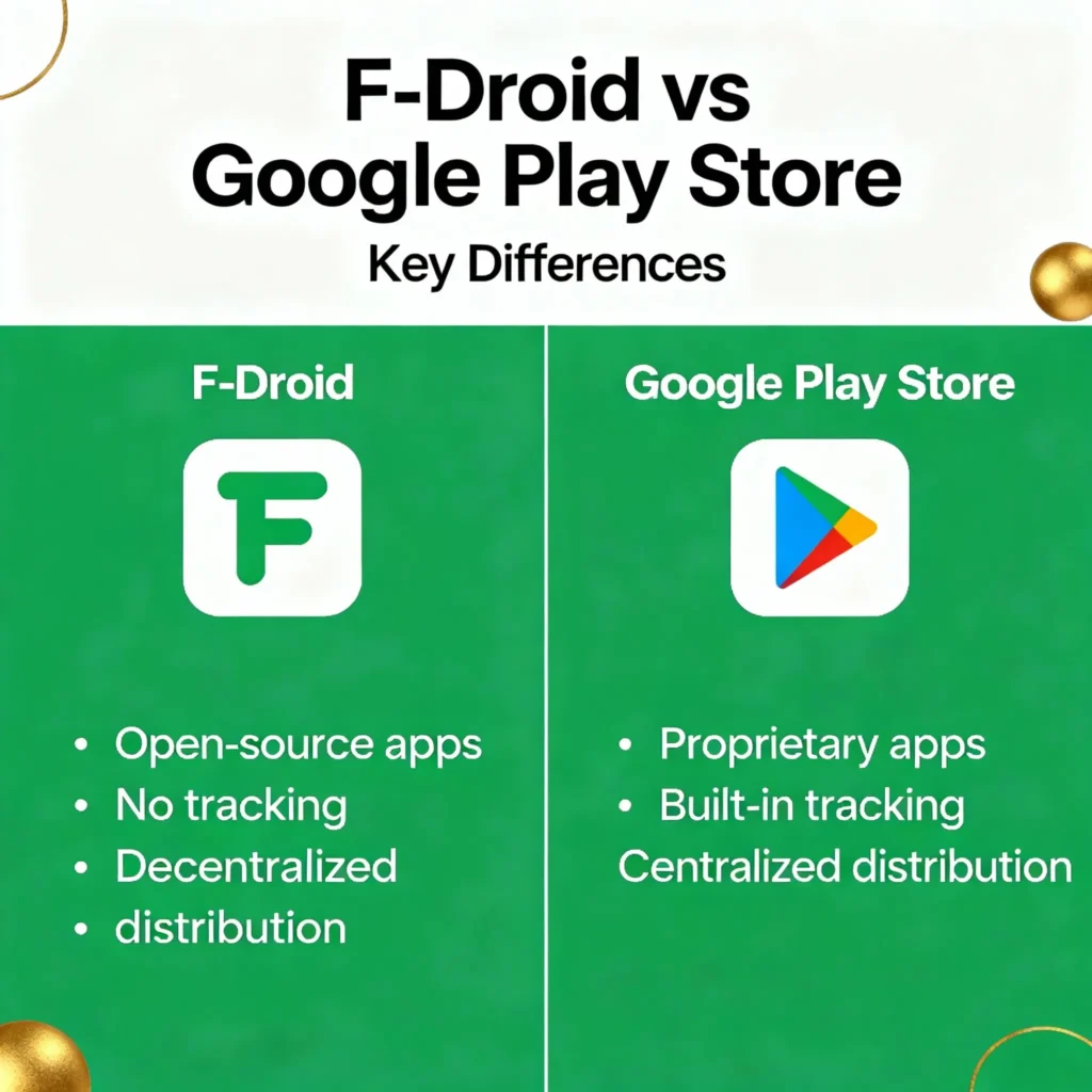 F-Droid vs. Google Play Store Key Differences